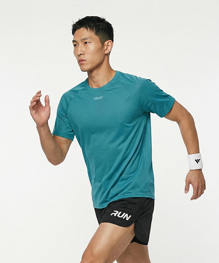 DEUXFISHING Training Short Sleeve Peacock Green