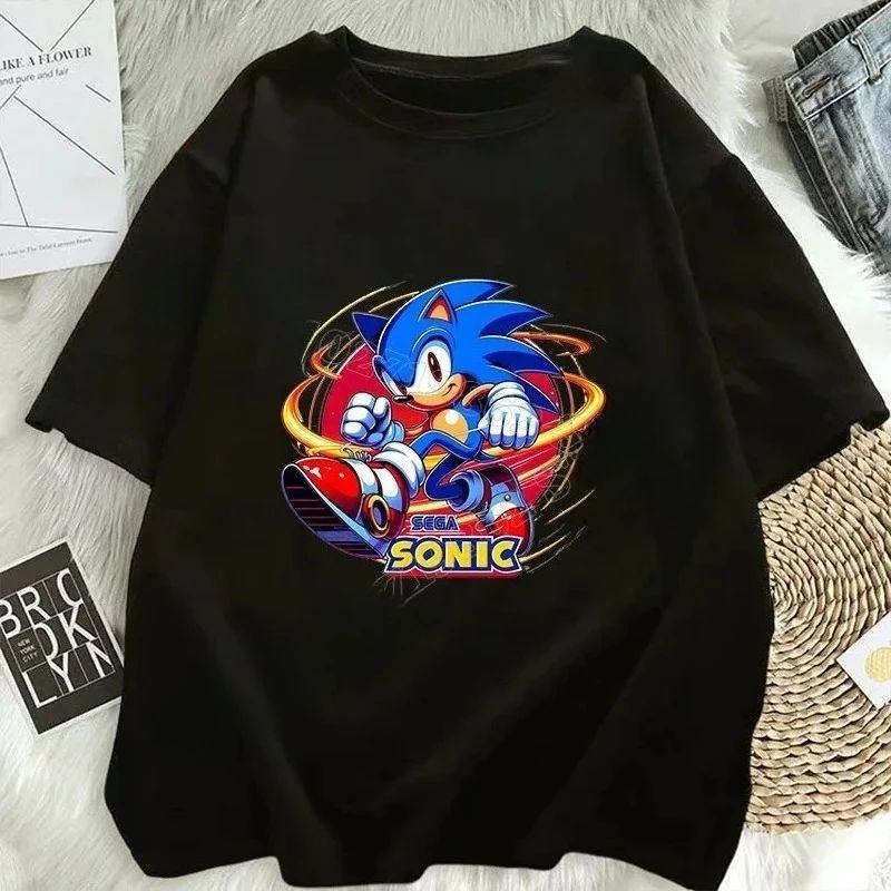 Sonics Herr T-shirt Vuxen Kortärmad Sval Bekväm Mode Topp Anime Film Grafiskt Tryck Skjorta Festgåva Mode Y2K Topp
