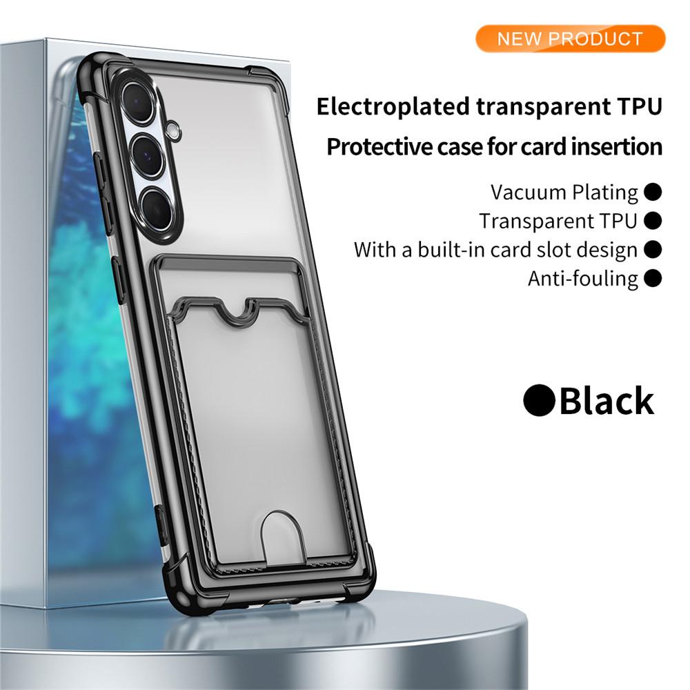 

Чехол для телефона с гальваническим покрытием и слотом для карт для Samsung A16 A15 A35 A55 A25 A26 A36 A56 A14 A34 A54 Противоударный Прозрачный Мягкий Чехол For Samsung A06