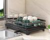 2 Tier Dish Drying Rack, Large Capacity Dish Rack With Draining Board, Double Layer Detachable Dish Storage Organizer For Dishes