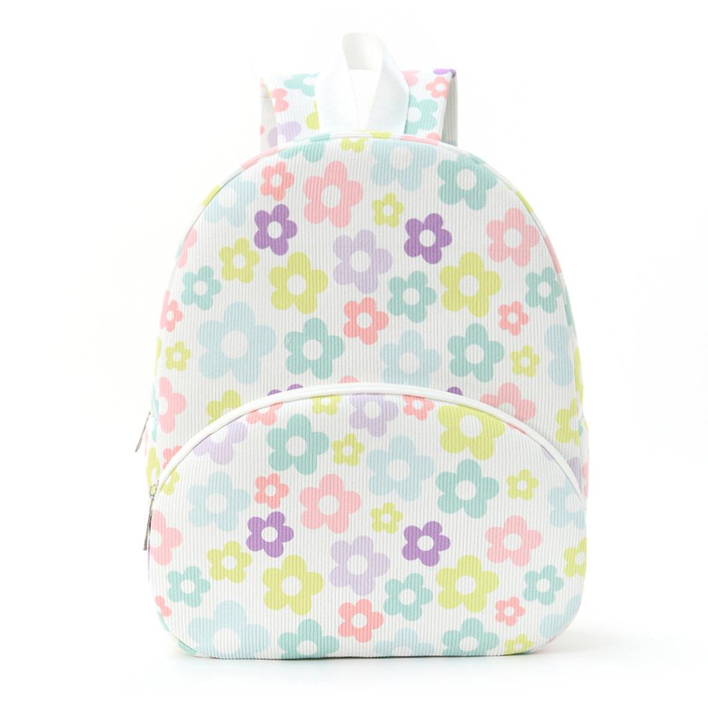 Cute Bear Corduroy Backpack For Elementary School Students Fashionable Casual Backpack Cartoon Plush Bag