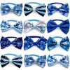 30/50pcs Winter Small Dog Bowties Snowflake Style Pet Dog Adjustable Dog Collars Pet Bowties Dog Accessories Grooming Products