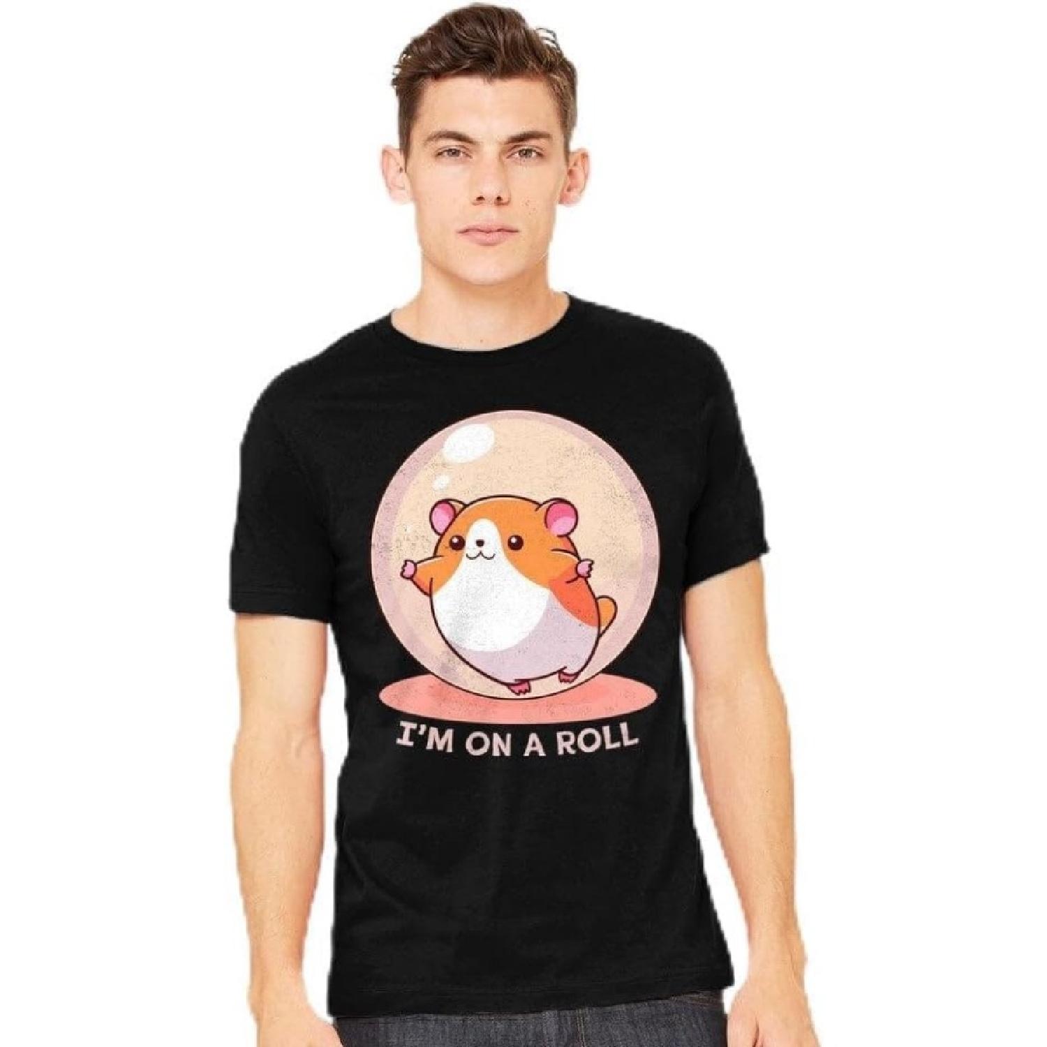 TeeFury - I m On A Roll - Mens Hamster, T-Shirt S
