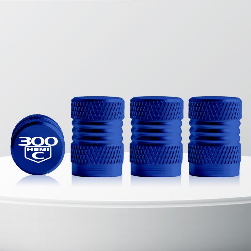 Aluminum 300 HEMI C Logo Car Wheel Tire Valve Stem Caps Tyre Valve Covers For Chrysler 300C 300E Concorde Eagle Dodge 4pcs ZZ9