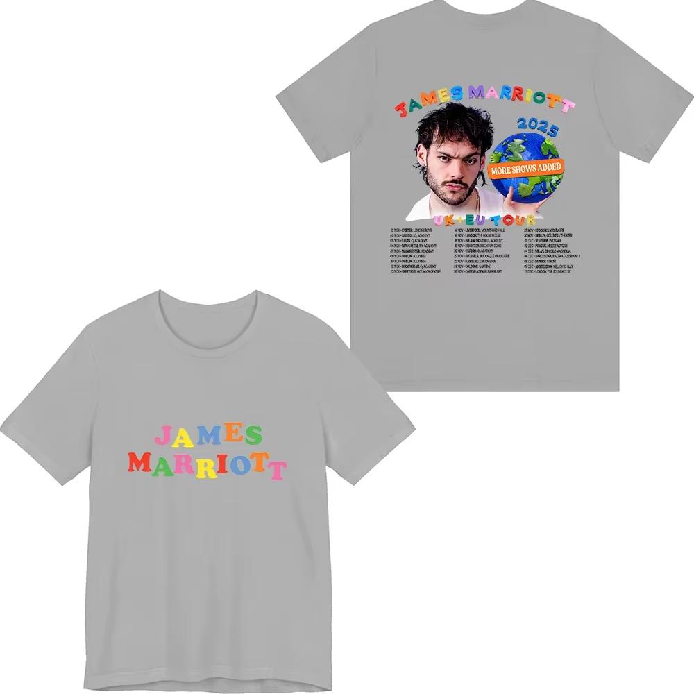 2026 Новый Мерч Джеймса Марриотта Футболка для тура Унисекс Мужская Женская Рубашка Короткий Рукав Повседневная Графическая Футболка футболка S