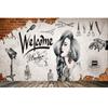 3d Hand-Painted Hair Salon Wall Paper Hair Cut Mural Retro Barber Shop Background Wallpaper 3d Industrial Decor