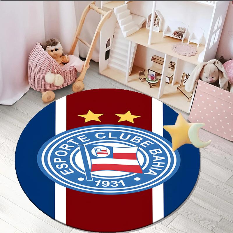 1PC round rug Esporte Clube Printed Round Area Rug ,Rug For Home Office, Round Chair Rug, Decorative Carpet Fan gifts Christmas gift