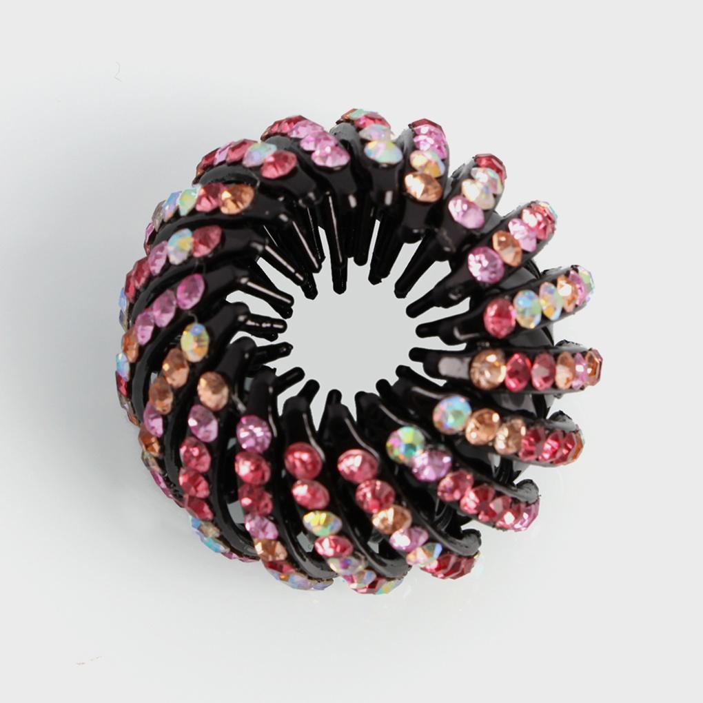 Damen Boldy Haaraccessoire (Rosa) Hochsteckfrisur Kubische Haarnadel