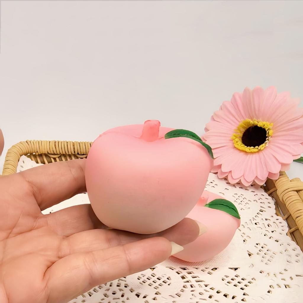 Cherry Blossom Pink Fruit-Colored Peach Apple Strawberry Mousse Cake Pu Soft Slow Rebound Squeeze Fidget Toy Kids Squshy Gift