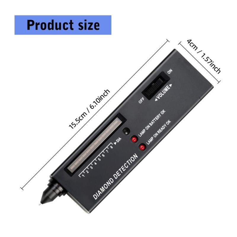 High Precisions Diamonds Tester Pen Diamonds Testing Tool ABS Texture Diamonds Testing Device for Jewelers and Enthusiasts
