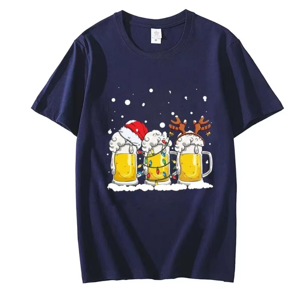 Funny Design T-Shirts Men All-math Breathable Short Sleeve Is This Jolly Enough Christmas Fashion Street Female Tops