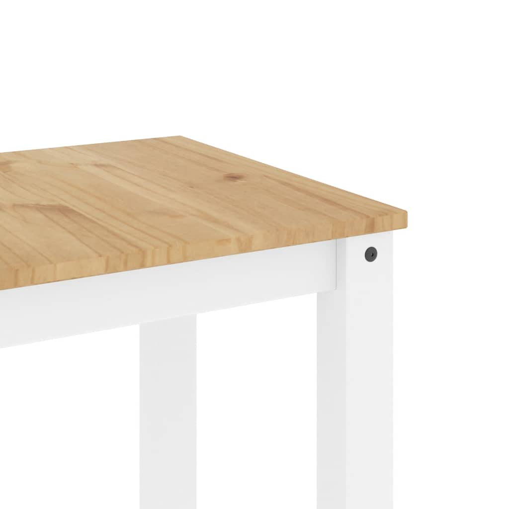 4 Piece Dining Set PANAMA White Solid Pine Wood