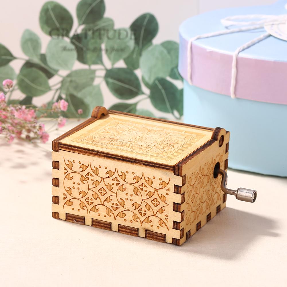 A Letter To My Daughter Vintage Gift Mom To My Daughter Engraved Love You Mom Elegant Painted Music Box Wood Children Kids Gifts