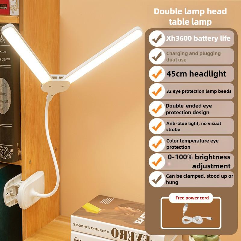 LED Clip-on Eye Protection Reading USB Charging Desk Lamp