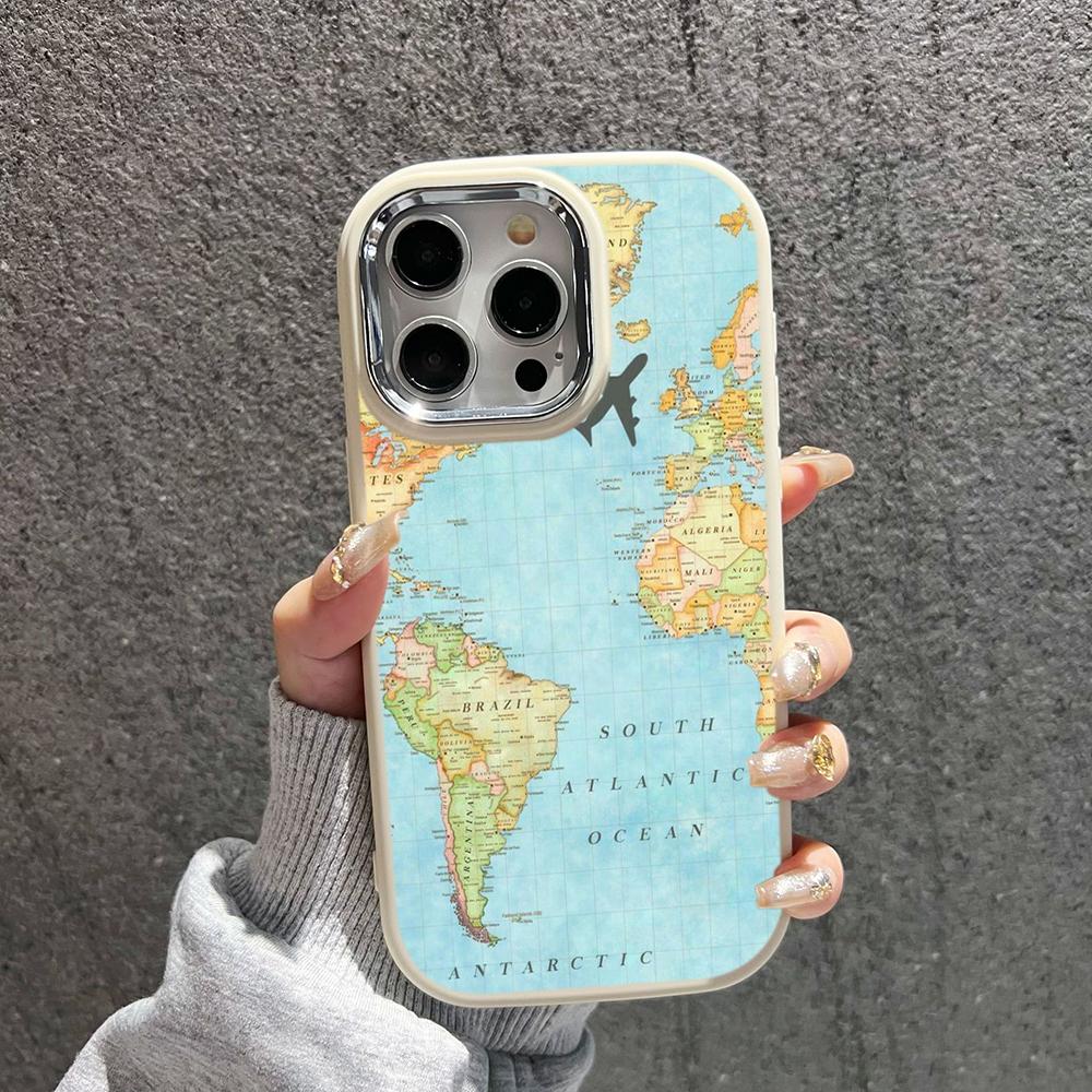 Мягкая задняя крышка N90 Maps art design для Samsung S23 Plus S24 Ultra A54 A14 iPhone 16 — фото 9