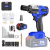 DayPlus Cordless Impact Wrench 1/2 Inch, Brushless Impact Gun 450N.m High Torque, 3200rpm Variable Speed with 4 Socket Sets