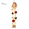 Snowflake Xmas Mantel Accents Glowing Christmas Door Hanger, Crochet Spiral Ornament with LED Lights, Snowman Santa Reindeer Decorative Winter