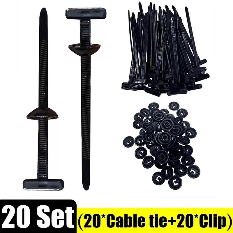 300/1PCS Universal Cable Tie Buckle Heavy Duty Self-Locking Nylon Zip Ties Holder For Car Multipurpose Plastic Cable Ties Tool