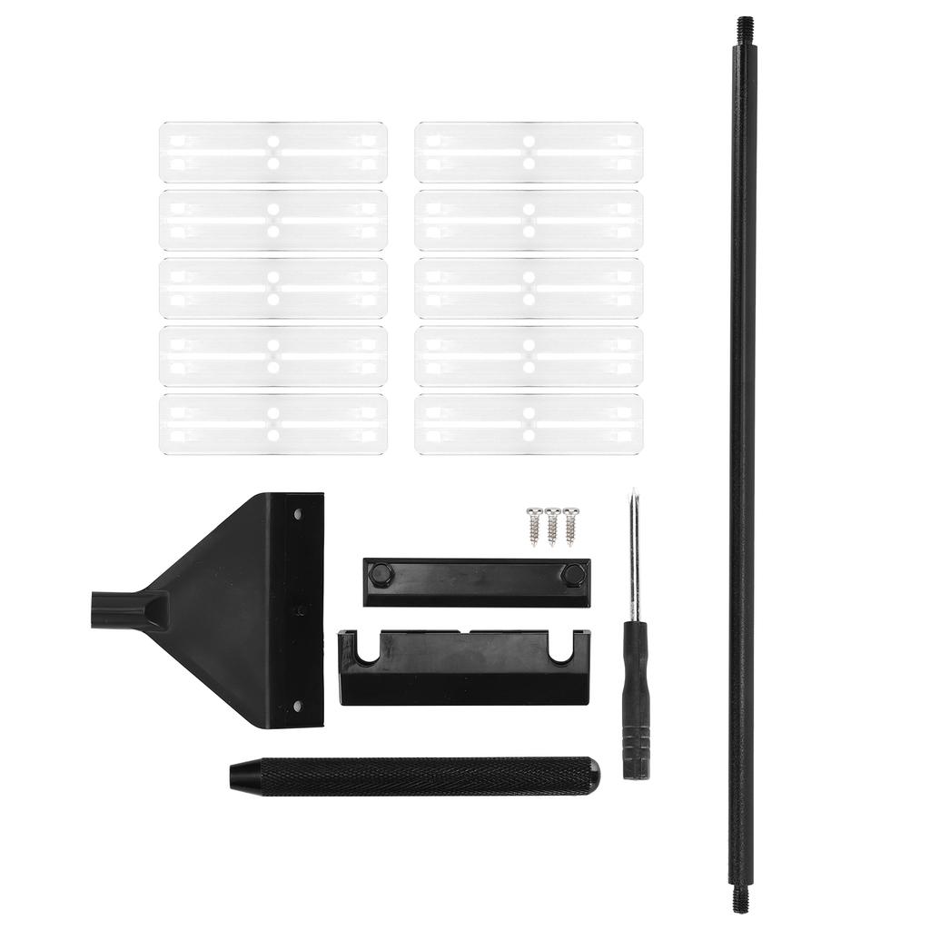 Aquarium Algae Scraper Aluminum Alloy Glass Fish Tank Algae Cleaner with Detachable Pole40cm with 10 Blades