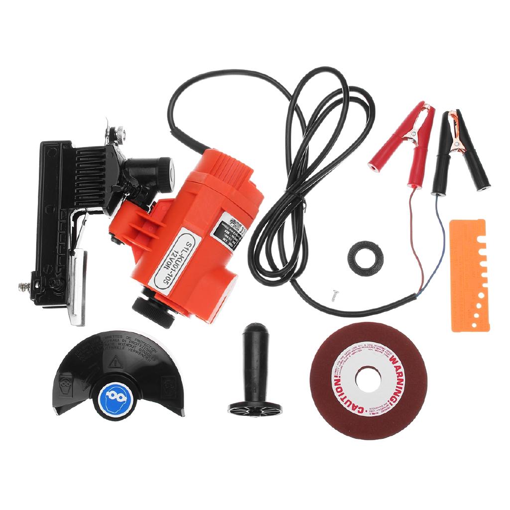 12V 4500RPM Electric Chain Saws Sharpener Bench Mount Grinder Wheel Tool 85W Brake Wood Power Tools