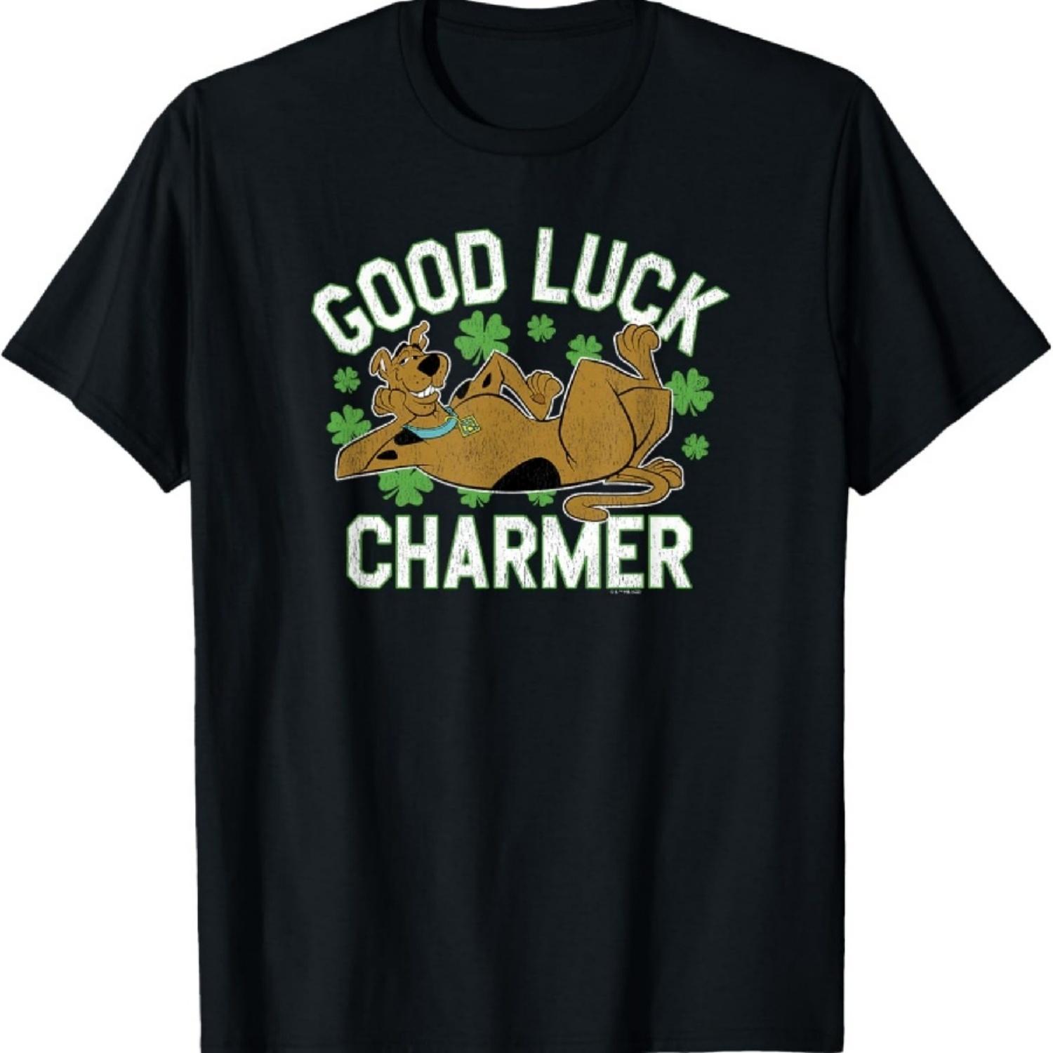 

St. Patrick s Day Scooby Good Luck Charmer T-Shirt XXXXXL чорний