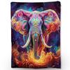 Elephant Blanket Gifts for Women Girls Super Soft Cozy Elephant Throw Blanket Warm Fuzzy Plush Fleece Bedding Decor Blanket