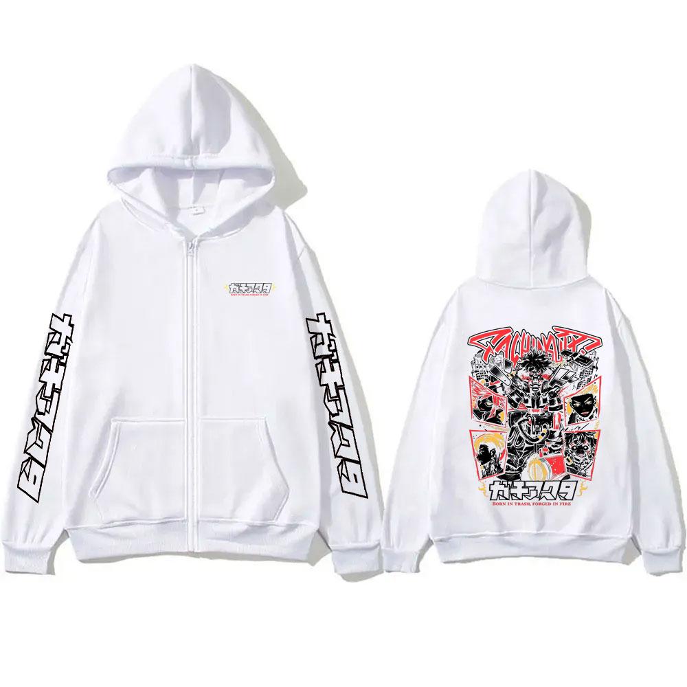 Anime Gachiakuta Ludo Merch Zipper Hoodie Men Women Casual Fleece Cotton Zip Up Jacket Unisex Cartoon Fashion Cosplay Streetwear