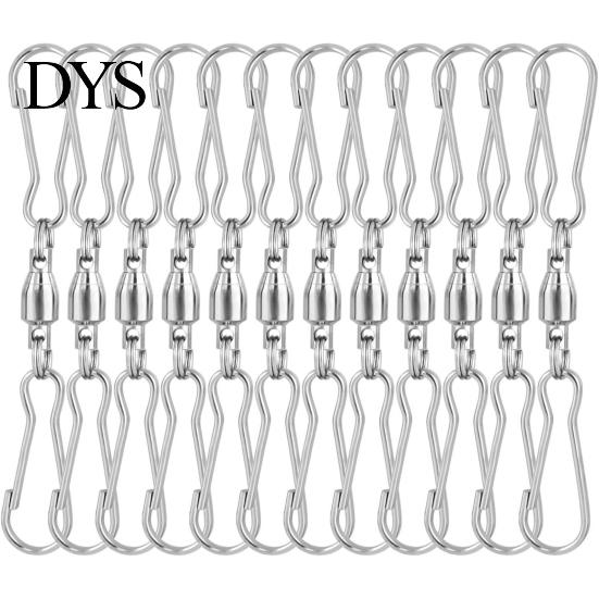 Hanging Hooks 12Pcs Spinning Clips Dual-Clip Versatile Stainless Steel Plants Pots Swivel for Windsock Dream Catcher