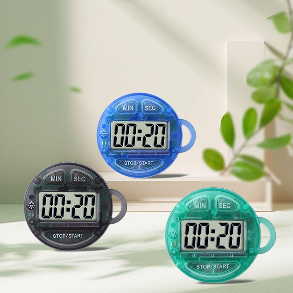 LCD Display Digital Timer Handheld Keychain Timer Convenient Countdown Timer Baking