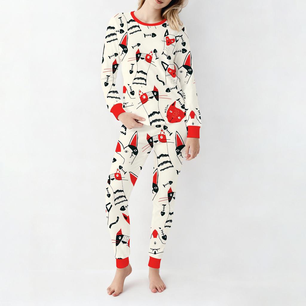 1116 Hot Sale New Christmas Loungewear Family Wear Parent-Child Pajama Printed Set on 1116