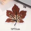 Maple Leaf Computer Embroidery Patch for Jackets - Self-Adhesive Textile Sticker Accessory