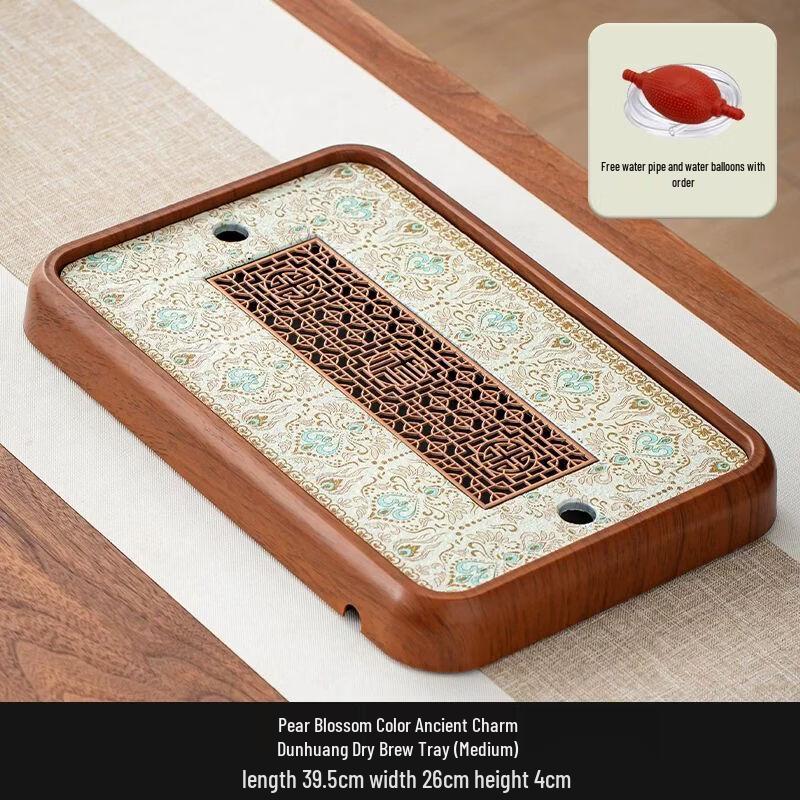 Dunhuang Style Wooden Tea Tray