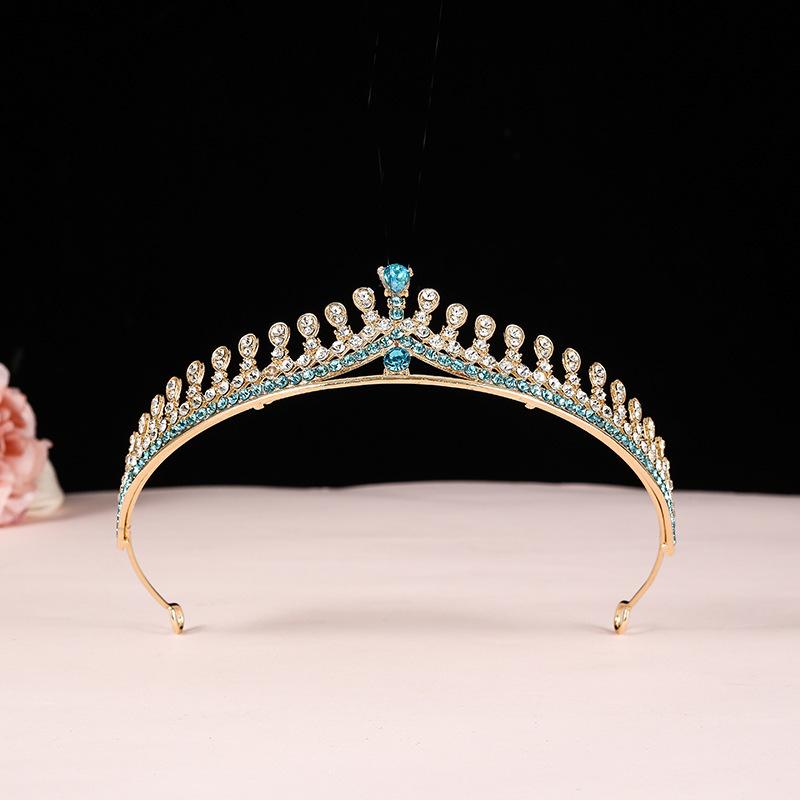 Bridal Crown Tiara Korean Princess Birthday Crystal Crown 18-year-old Adult Gift Female Anchor Hair Accessories
