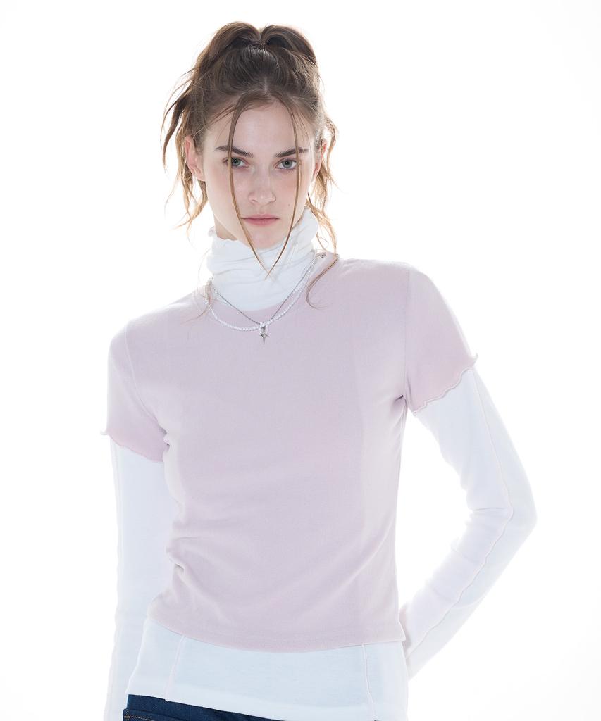 LARTIGENT L14 Layered T-Shirt Set(Pink)