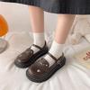 College style small leather shoes women's 2025 summer new soft girl single shoes retro big head shoes comfortable sweet cool Mary Jane shoes