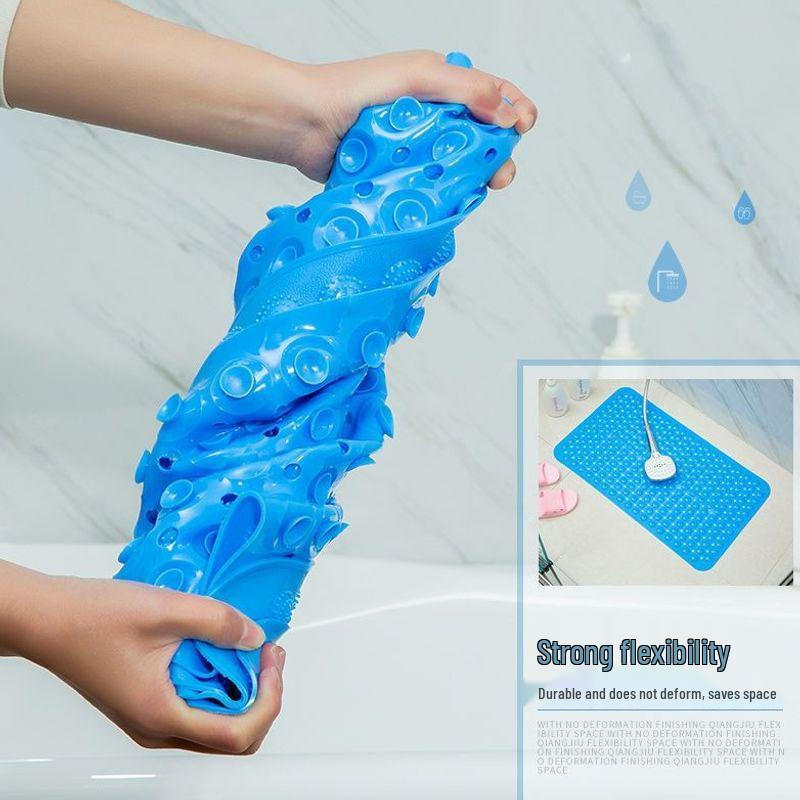 Große Anti-Rutsch-Badezimmer- und Duschmatte mit Saugnäpfen - Wasserdicht & Massage-Fußdesign
