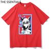 Hololive VTuber T-skjorte Unisex Harajuku tegneserie-grafikk-t-skjorter Unisex-tilfeldig bomullst-skjorte Herre Anime Kawaii Shirakami Fubuki T-skjorte