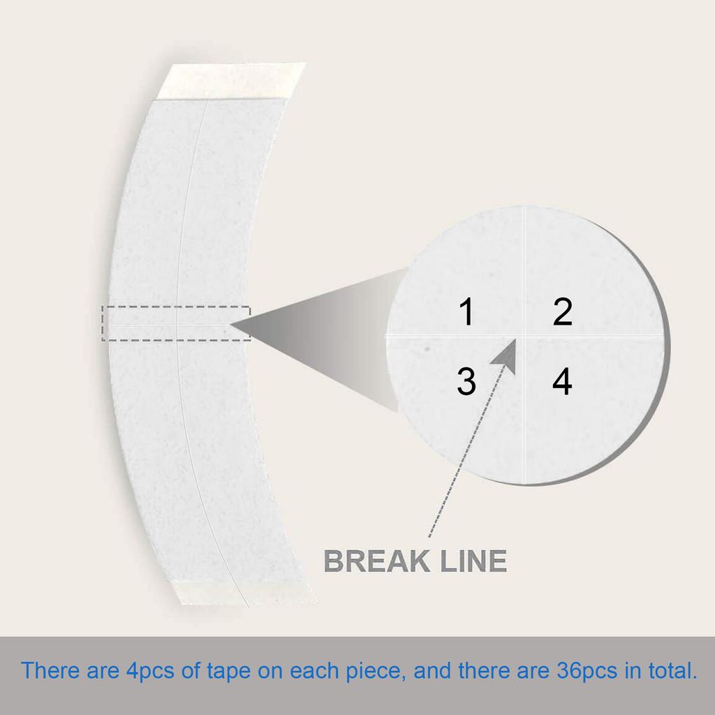 36pcs Lace Front Wig Double Sided Tape Waterproof Strong Adhesive Wigs Tape