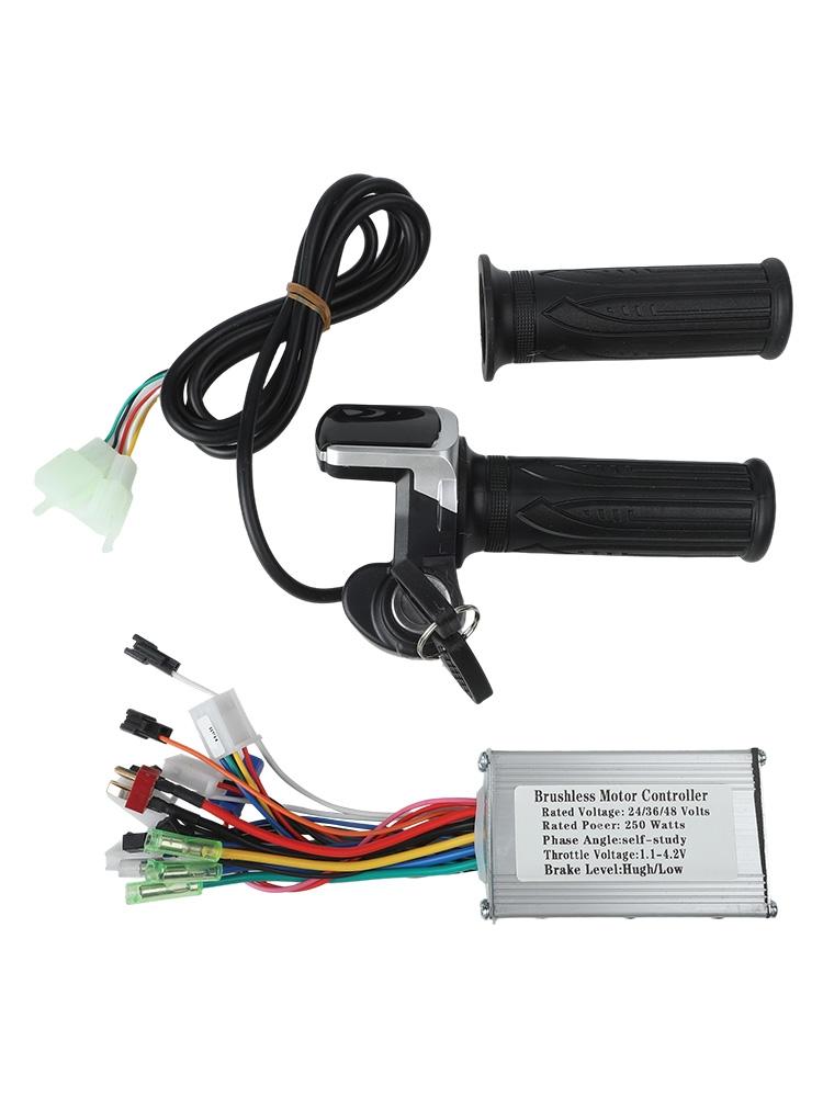 LCD Gashendel en Borstelloze Motorcontroller voor 24V tot 48V Elektrische Fietsen