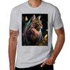 Timothy The Maine Coon Cat and Flowers 5 T-Shirt summer clothes anime t shirts vintage clothes plain black t shirts men