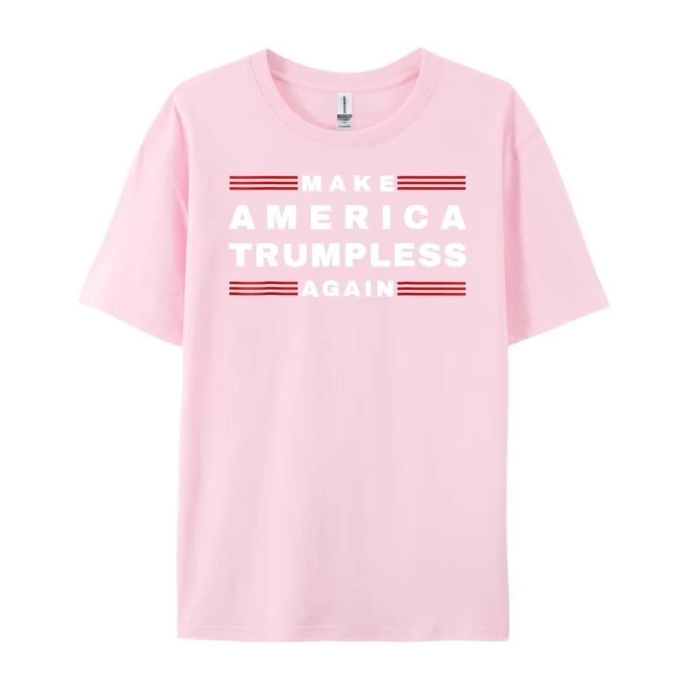 2026 New Funny Make America Trumpless Again Print Tshirt Men and Women Short Sleeved Tops Tshirts Mens Cotton Tee