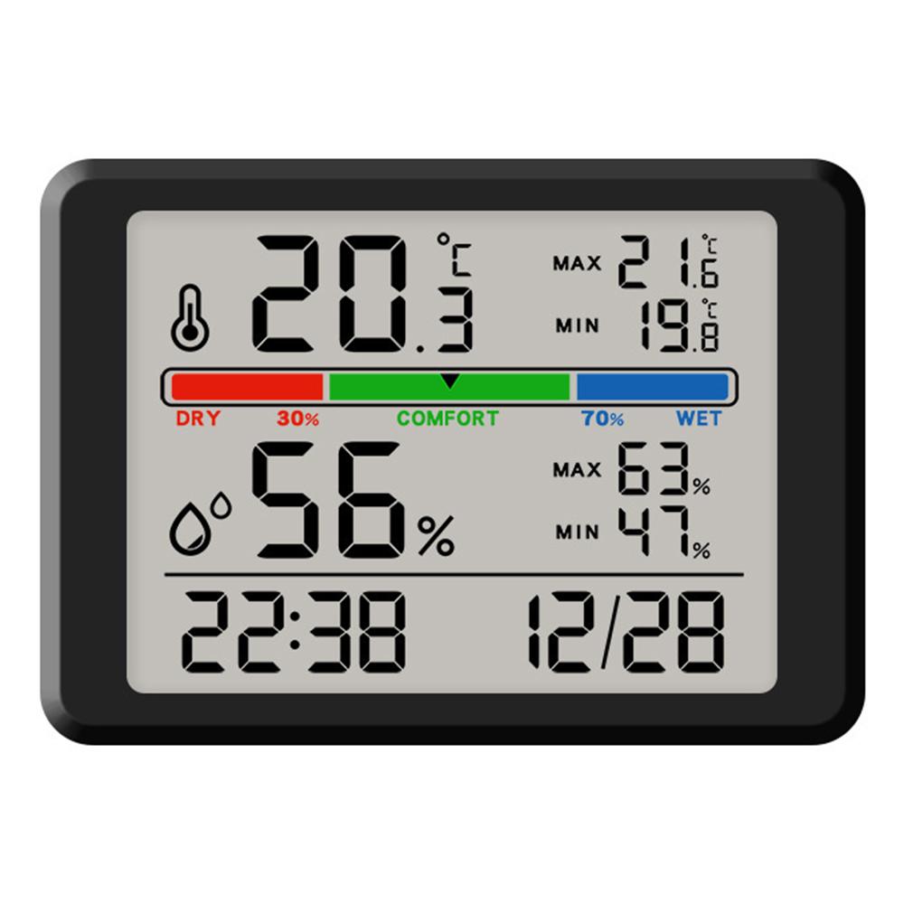 2310 Ultra Thin Magnetic Digital Clock Multi Function LCD Temperature Humidity Display Bedside Alarm Clock