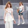 UNIFREE 2026 Summer Pixel Print Striped T-Shirt