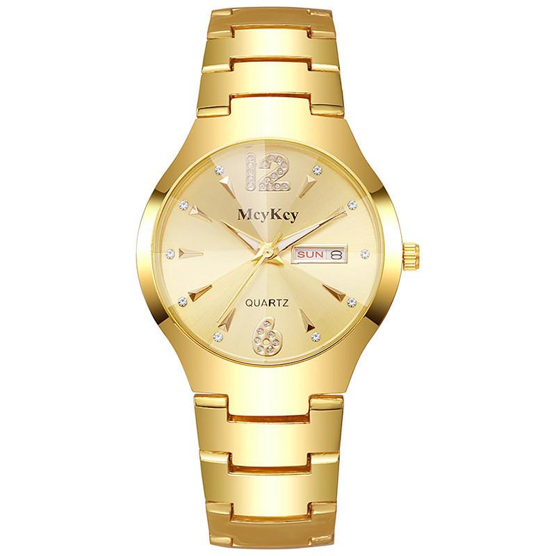 Tungsten Steel Mens Quartz Watch With Calendar Waterproof For Business Use