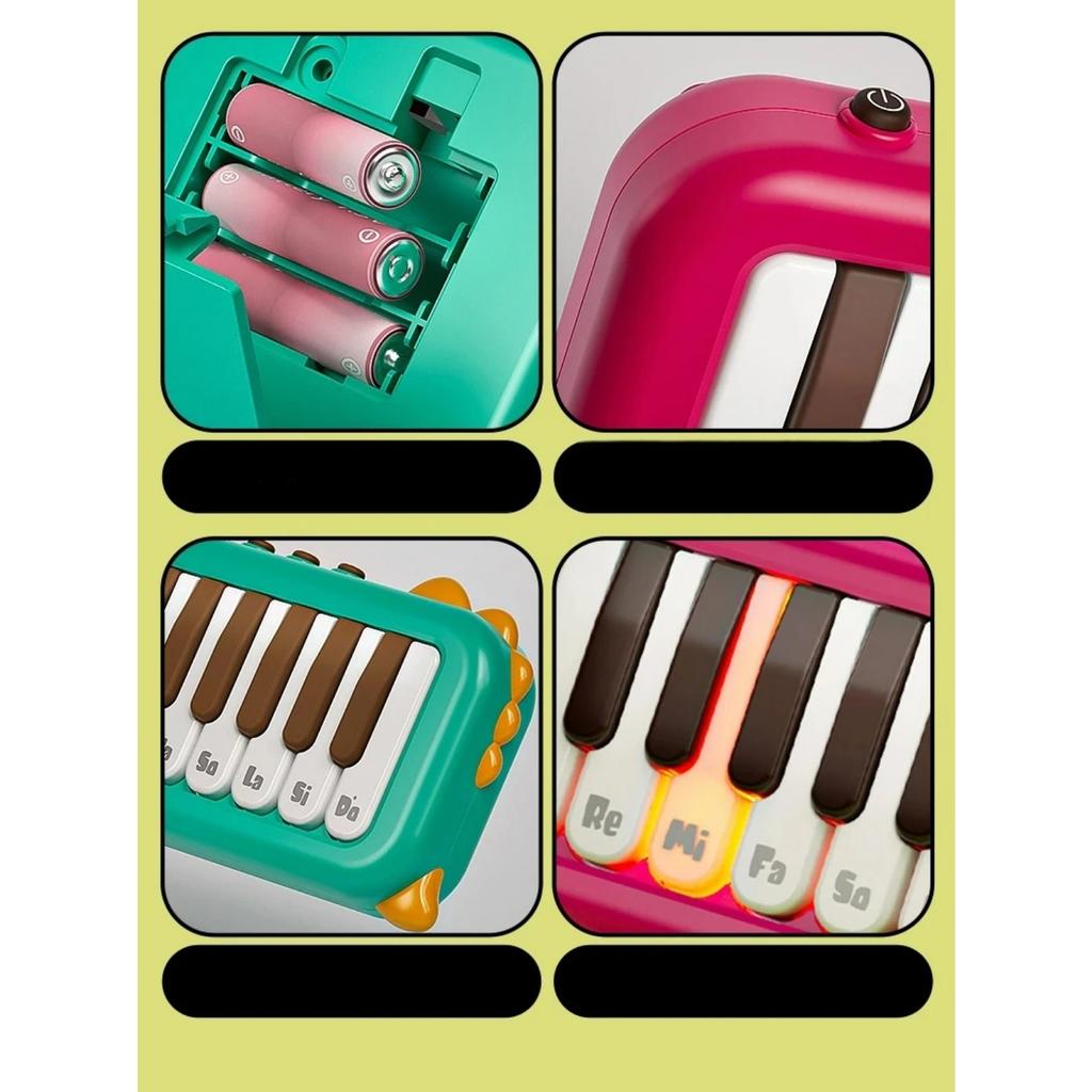 Tastiera Elettronica Tascabile Giocattolo per Bambini Puzzle per Bambini Educazione Precoce Ragazzo e Ragazza Giocattoli per l'Illuminazione Musicale per Regalo di Compleanno