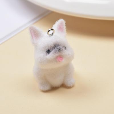 Resin Flocking Cute Three-dimensional Keychain Pendant Car Key Chain Pendant Bag Pendant