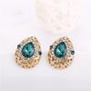 1set/3pcs (Necklace + Earrings) Women's Elegant Jewelry Set Water Drop Pendant Crystal Diamond Women's Jewelry Set
