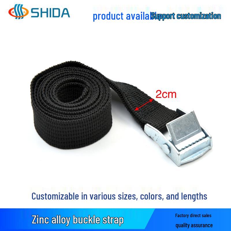 Black Zinc Alloy Buckle Polypropylene Luggage and Pallet Tightening Strap