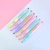 6 PCS Double Tip Highlighter Pens Kawaii Candy Color Manga Markers DIY Journal Pastel Highlighter Set Korean Stationery