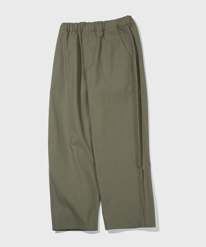KIIMUIR Linen-Like Semi-Wide Elastic Waist Pants_4 Color
